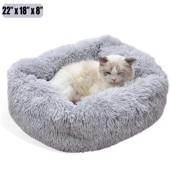 Cat Bed for Indoor Cats,Dog Beds for Small Dogs, Dinosam Small Dog Bed, Soft - Picture 1 of 7